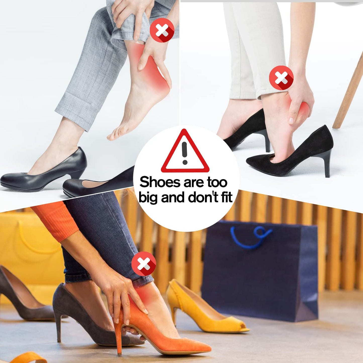 Vin Beauty Transparent Invisible High Heel Shoe Straps Women Elastic Shoe Laces Anti Loose Shoelace Belt Ankle Straps for Heels TPU Shoes Band Fixed Tie Belt for Holding Loose High Heel 10 Pairs