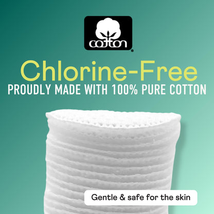 Swisspers Premium Exfoliating Rounds, 2 Distinct Raised Textured Surface, Cotton Facial Pads, 80 Count Re-closable Bag