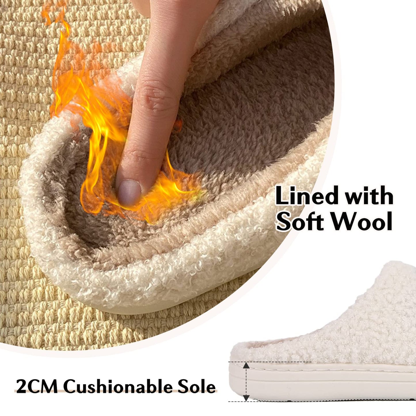 Bevaney Smile Face Slippers for Women, Soft Plush Smile Retro Preppy Slippers with Happy Face Slip-on Cozy Indoor Outdoor