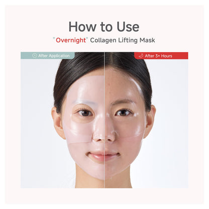 CANDORLOV Overnight Collagen Lifting Gel Mask 5 pcs, Korean Face Lifting Deep Hydrogel Mask for Glass Skin, Anti-Aging with PDRN, Hyaluronic Acid for Elasticity, Firmness