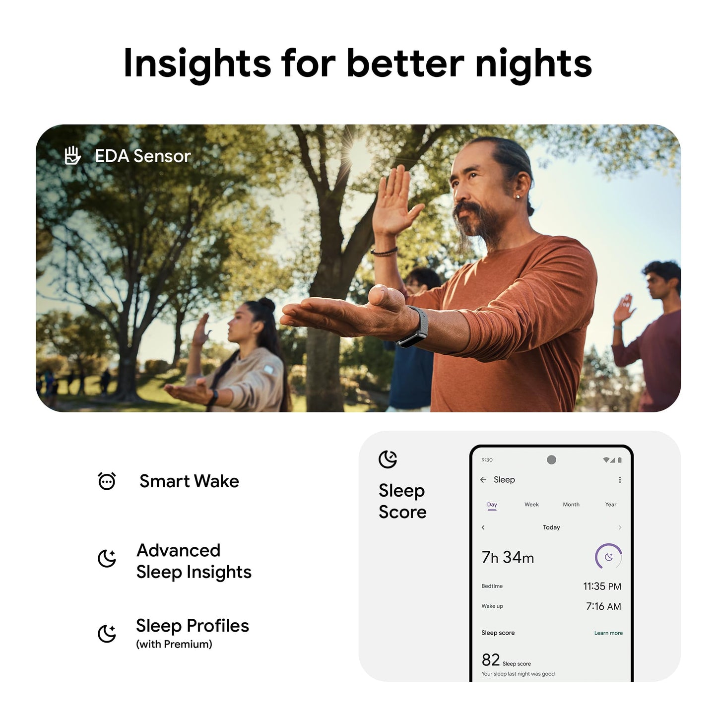 Fitbit Charge 6 Fitness Tracker with Google apps, Heart Rate on Exercise Equipment, 6-Months Premium Membership Included, GPS, Health Tools and More, Porcelain/Silver, One Size (S & L Bands Included)