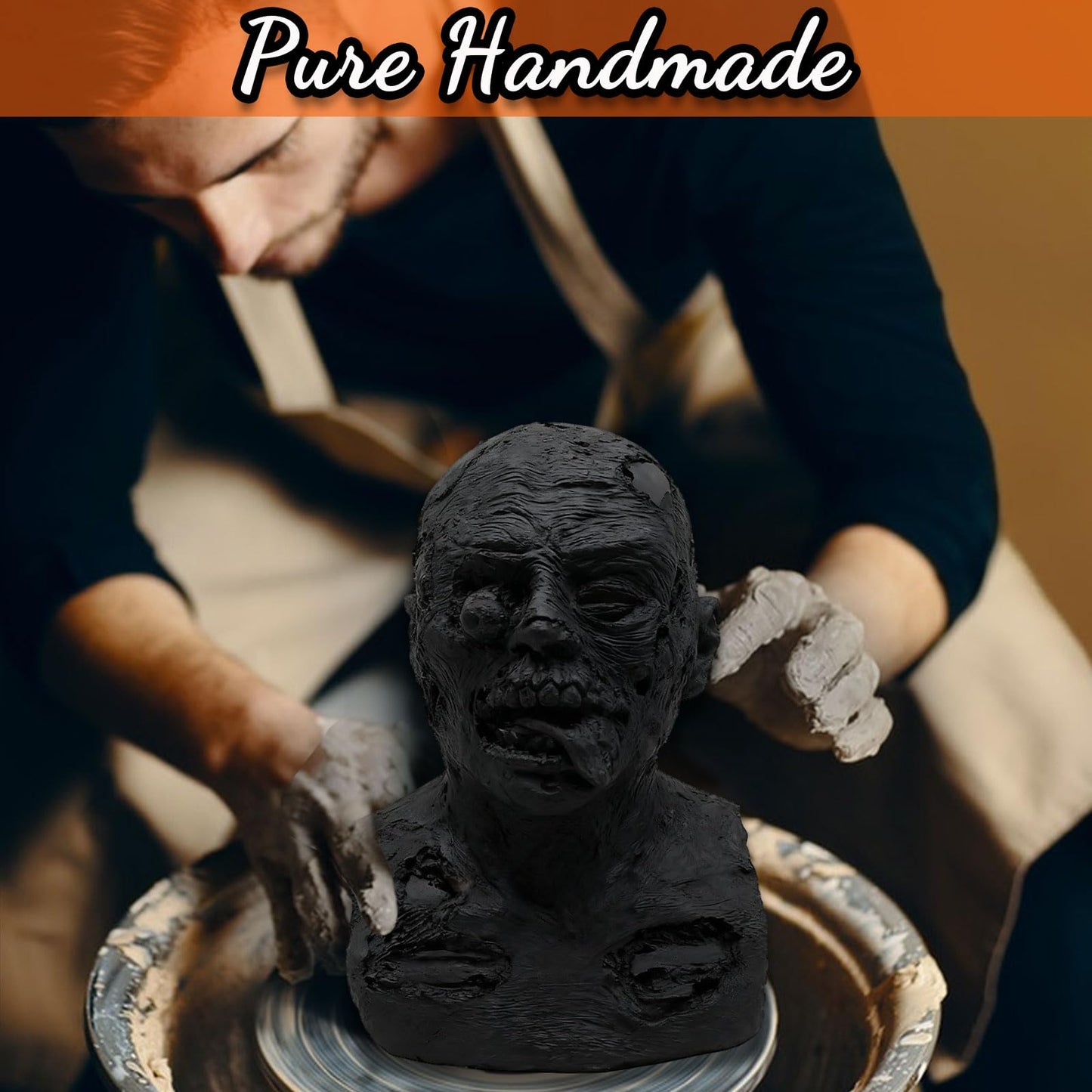 Dinwenddey Halloween Scary Zombie Head Masks with Long Tongue, Creepy Monster Face Masks for Cosplay Decor Party Props