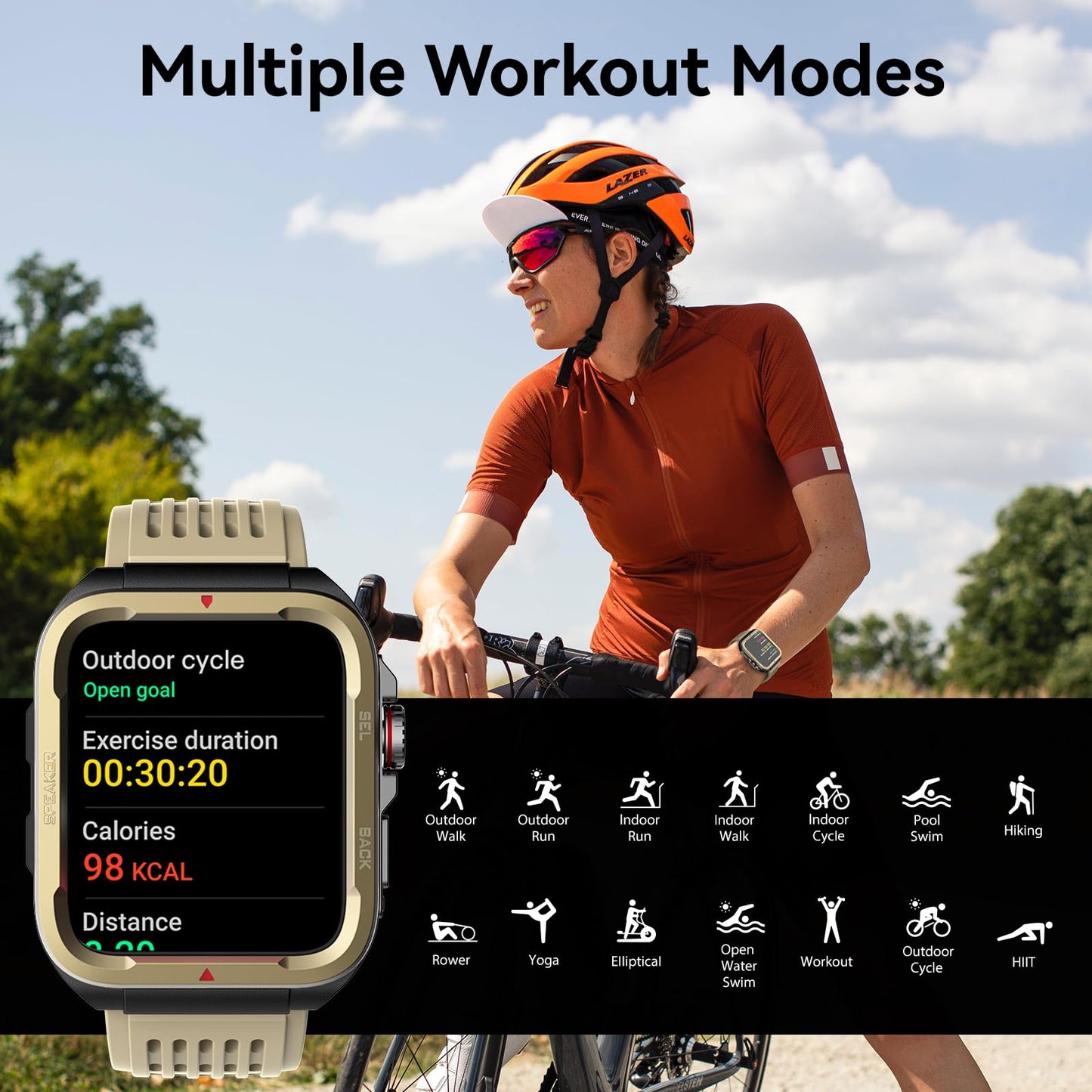 Smart Watch for Men Women (Answer/Make Call), 2025 New 1.8" HD SmartWatch, Fitness Watch with 120+ Sport Modes, IP68 Waterproof, Pedometer, Heart Rate/Sleep Monitor, Activity Tracker for Android iOS