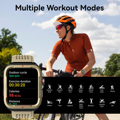 Smart Watch for Men Women (Answer/Make Call), 2025 New 1.8" HD SmartWatch, Fitness Watch with 120+ Sport Modes, IP68 Waterproof, Pedometer, Heart Rate/Sleep Monitor, Activity Tracker for Android iOS