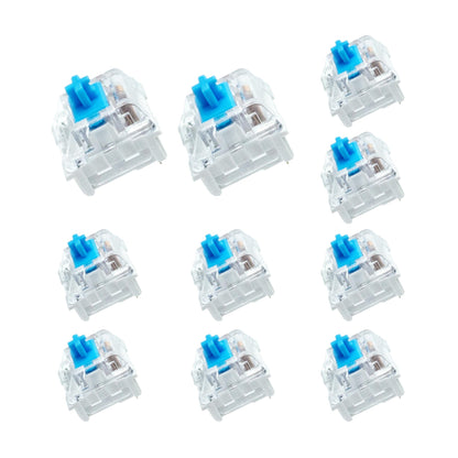 BlingKingdom 10 PCS Blue Switch Replacement 3 PIN Mechanical Keyboard Switches, Clicky, Accurate Typing, Dustproof, LED Keyboard, Gaming Keyboard