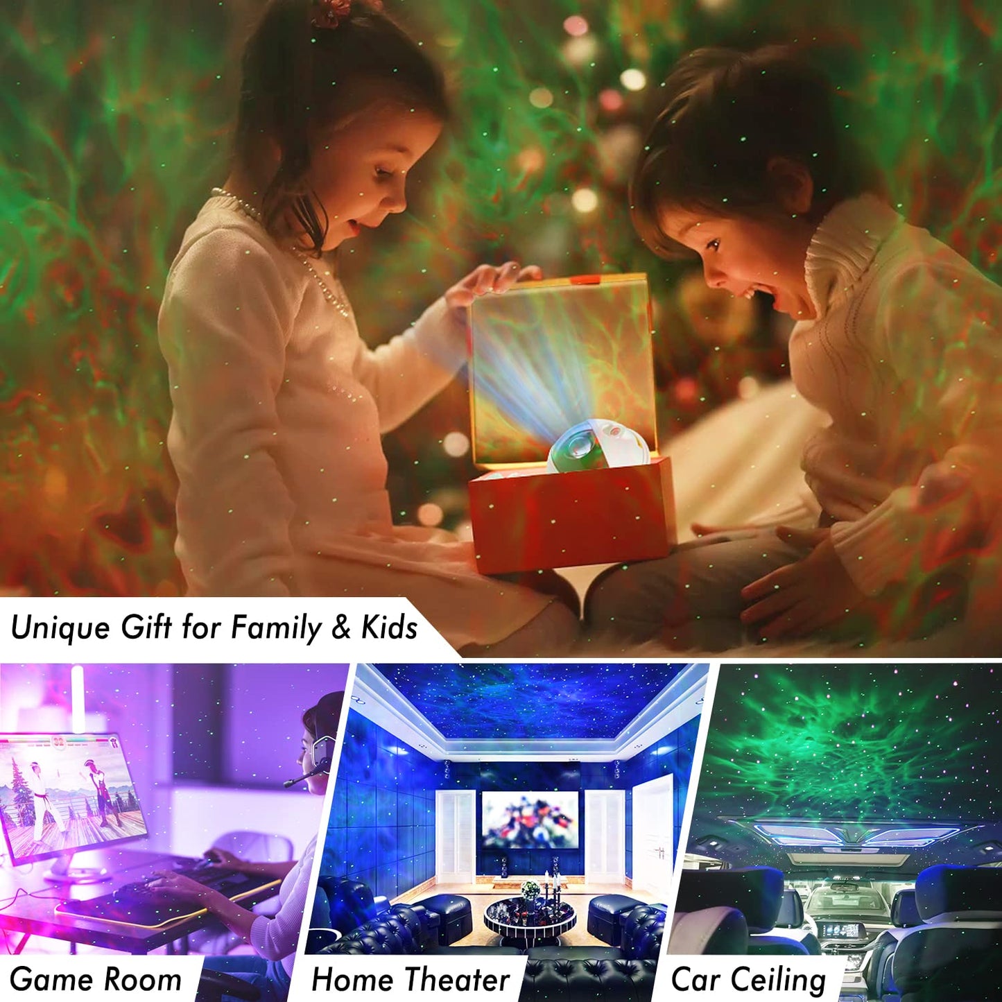 SHJQJJLBCQ Galaxy Light Projector for Kids and Adults - Astronaut Night Light for Bedrooms and Playrooms - Star Ceiling Decoration