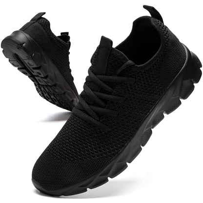 ZGPWZWL Running Sneakers for Men Shoes Athletic Tennis Gym Walking Casual Lightweight Breathable Workout Comfortable Sports Shoes Mens Black Size 7