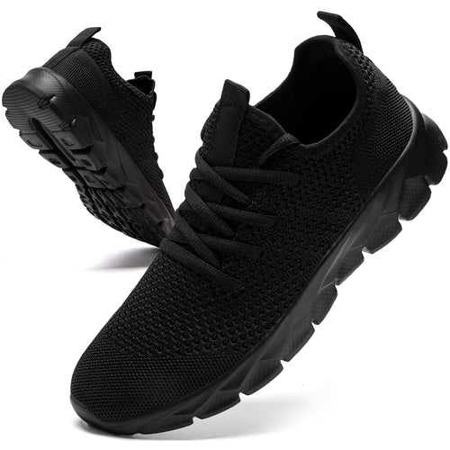 ZGPWZWL Running Sneakers for Men Shoes Athletic Tennis Gym Walking Casual Lightweight Breathable Workout Comfortable Sports Shoes Mens Black Size 7