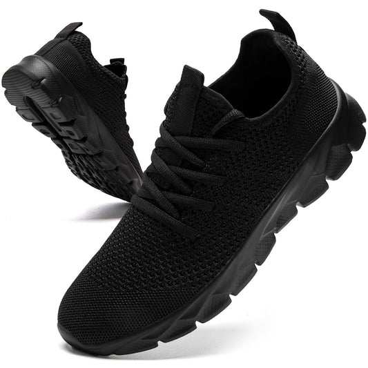 ZGPWZWL Running Sneakers for Men Shoes Athletic Tennis Gym Walking Casual Lightweight Breathable Workout Comfortable Sports Shoes Mens Black Size 7