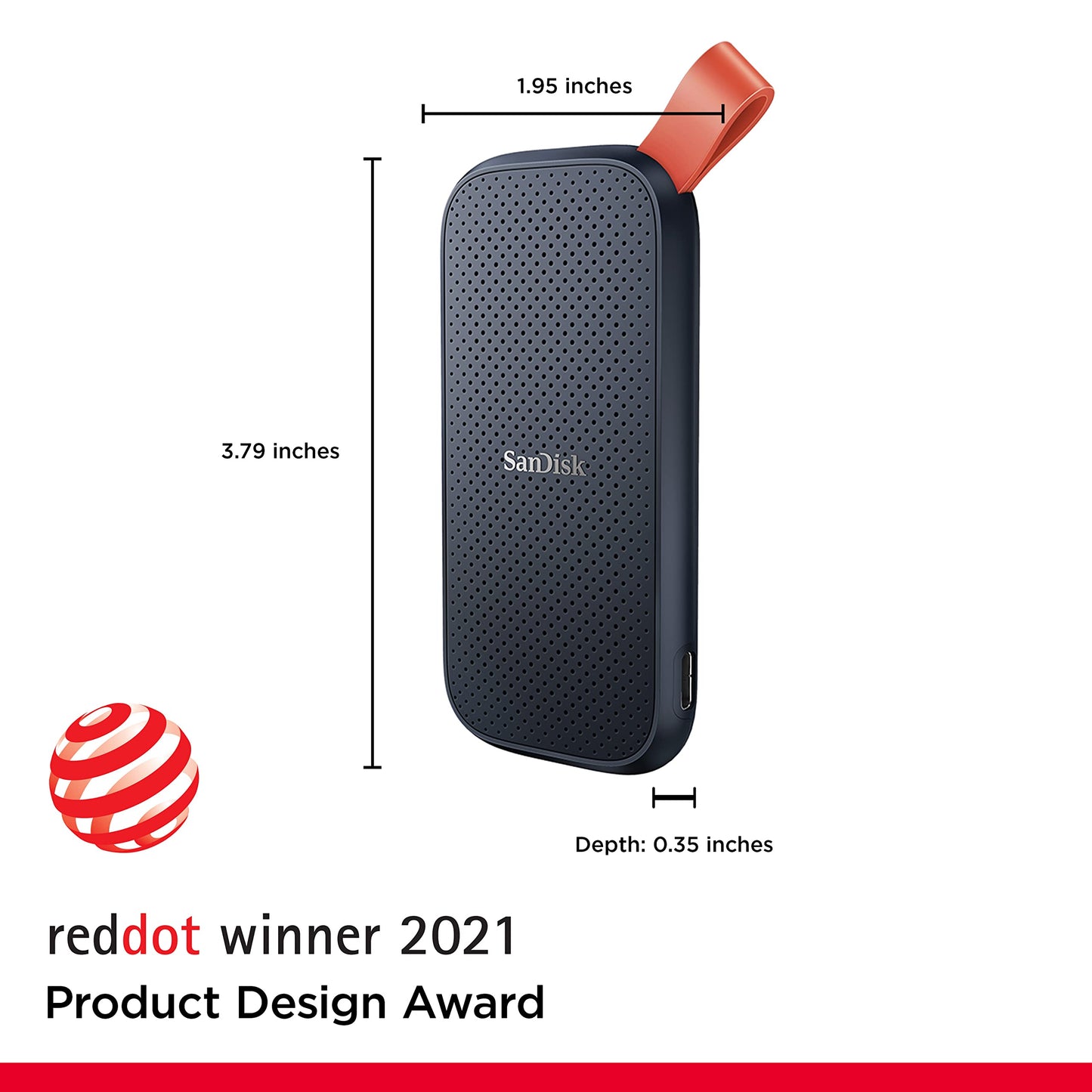 SanDisk 1TB Portable SSD - Up to 800MB/s, USB-C, USB 3.2 Gen 2, Updated Firmware - External Solid State Drive - SDSSDE30-1T00-G26