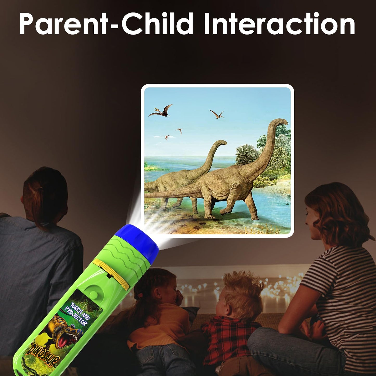 Pup Go Dinosaur Projector Flashlight for Kids Ages 3+, Early and Stocking Stuffers for Boys, 3 Discs 24 Images, Cool Dinosaurs Toys, Dinosaur Kids Flashlight, Night Light Projector