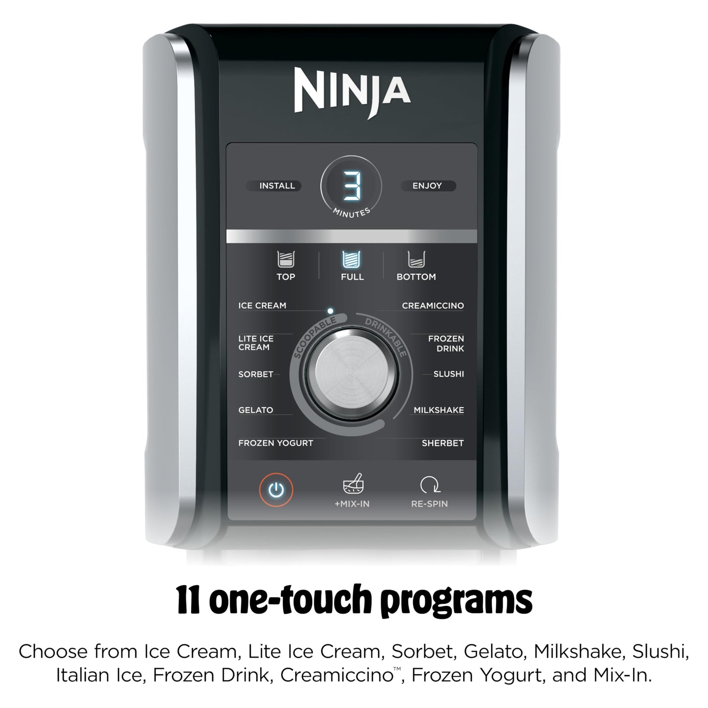 Ninja CREAMi Deluxe Ice Cream & Frozen Treat Maker for Ice Cream, Sorbet, Milkshakes, Frozen Yogurt, & More, 11-in-1, XL Capacity, Silver, Includes (2) Family-Sized 24 oz. Tubs, NC501