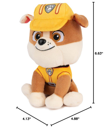GUND Official PAW Patrol Rubble in Signature Construction Uniform Plush Toy, Stuffed Animal for Ages 1 and Up, 6" (Styles May Vary)