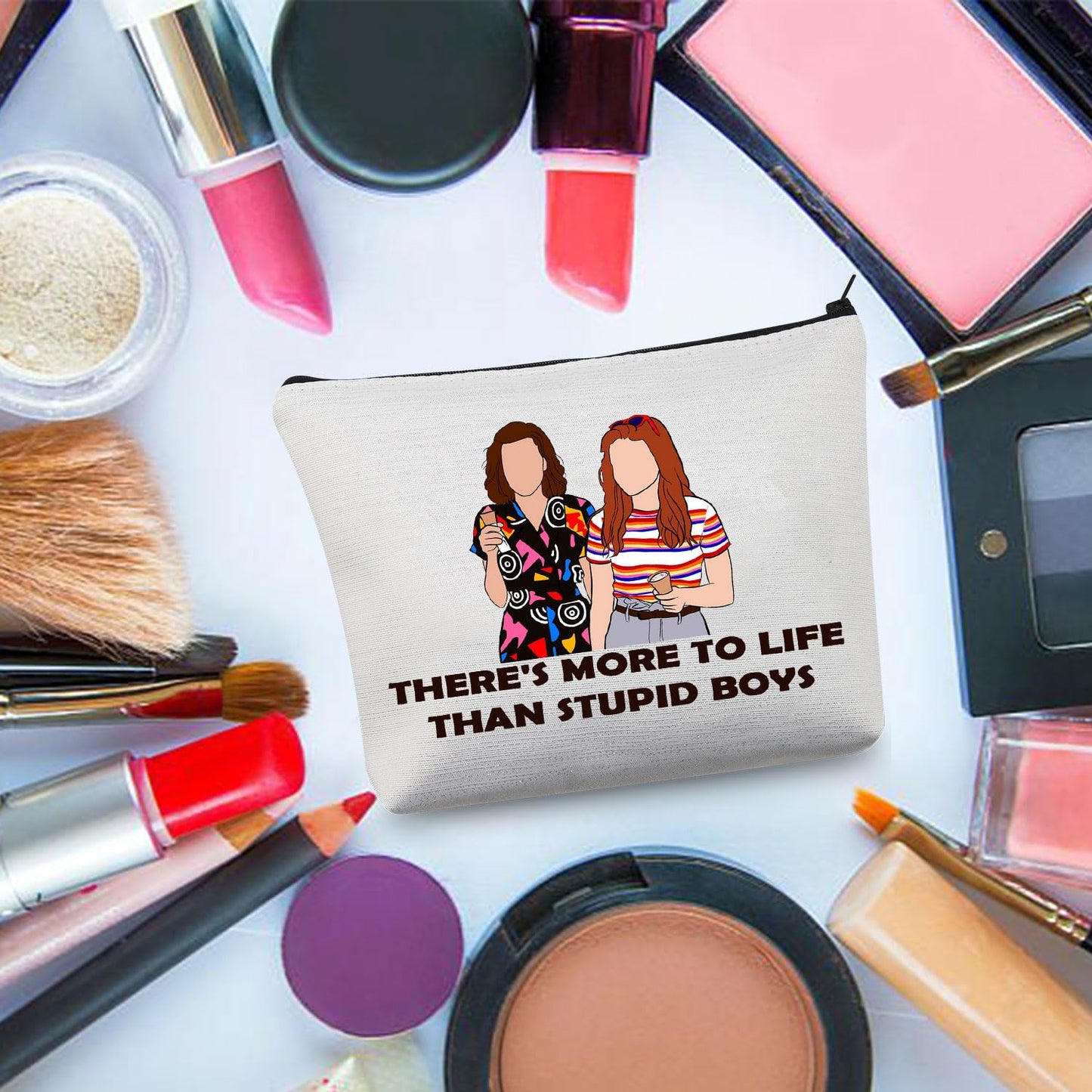 BDPWSS Scary Movie Merchandise Makeup Bag There's More To Life Than Stupid Boys Horror TV Show Gift Scary Movie Fan Gift (Stupid Boys)