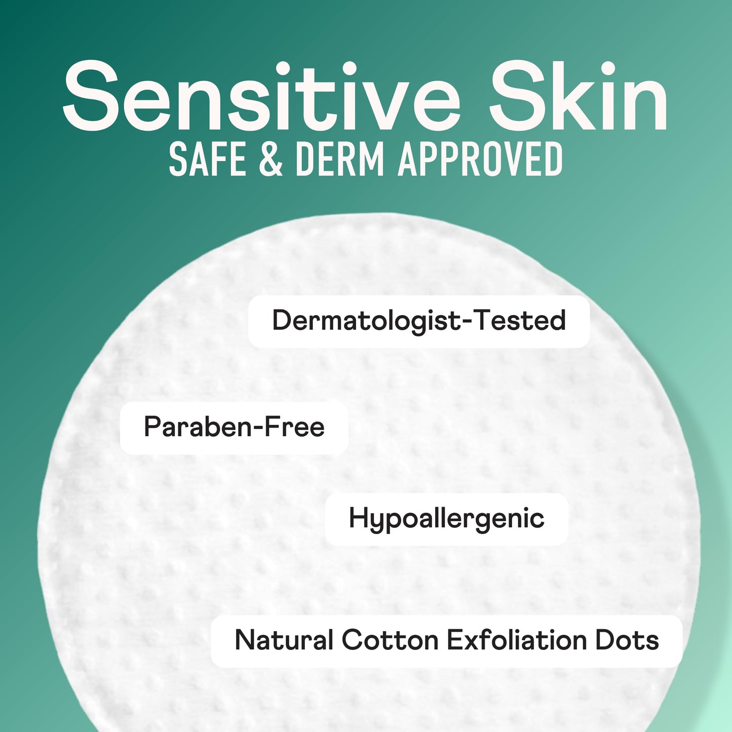 Swisspers Premium Exfoliating Rounds, 2 Distinct Raised Textured Surface, Cotton Facial Pads, 80 Count Re-closable Bag