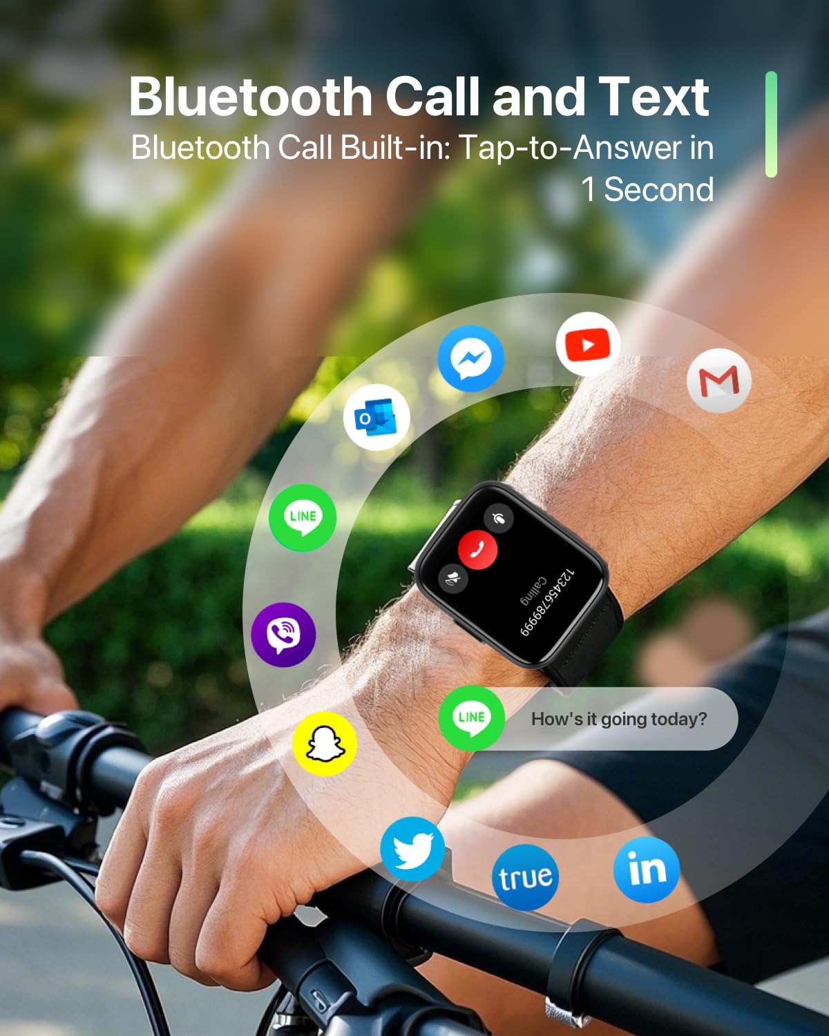 DIVElink Smart Watches for Men Women - 1.83" HD 2025 Fitness Tracker with 100 Sports Modes, Heart Rate/Sleep Monitor, IP68 Waterproof, Bluetooth Call & Music Control for iPhone/Android