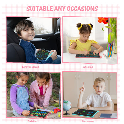 EooCoo Toddler Toys, LCD Writing Tablet for Kids 2 Pack, Kids Stocking Stuffers Toddler Travel Essentials Drawing Pad, No Mess Coloring Books, Road Trip Activities, Age 3-5 Boy Girl Gifts - 8.5 Inch