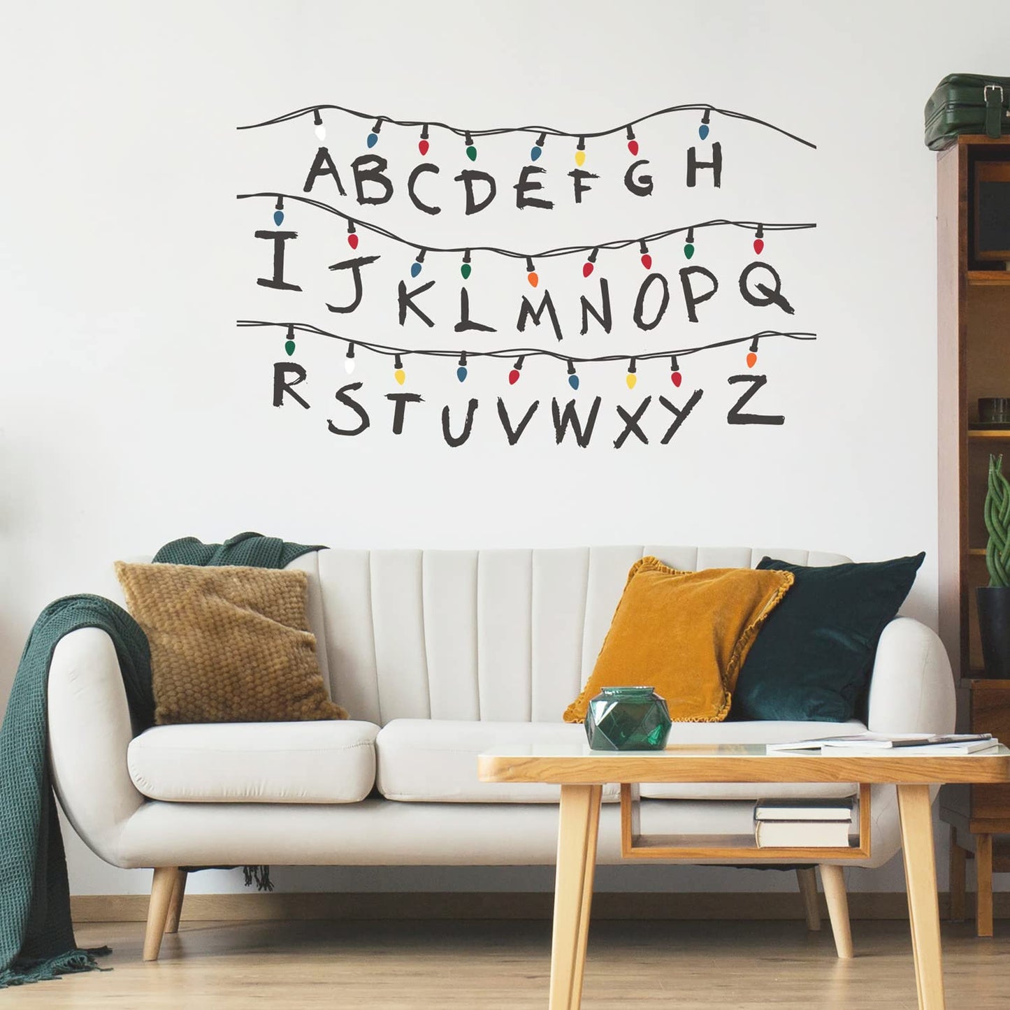RoomMates RMK5240GM Netflix Stranger Things Christmas Light Peel and Stick Giant Wall Decals with Alphabet