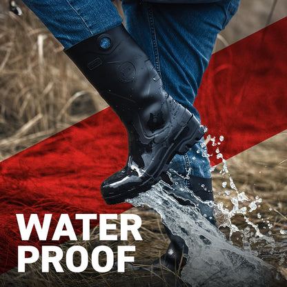 DUNLOP Protective Footwear, Chesapeake plain toe Black Amazon, 100% Waterproof PVC, Lightweight and Durable, 8677577.11, Size 11 US