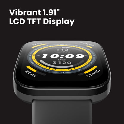 Amazfit Bip 5 Smart Watch 46mm, GPS, Amazon Alexa Built-in, Bluetooth Calling, 10-Day Battery, Heart-Rate & VO2 Max, Sleep Health Monitoring, AI Fitness Tracker App, for Android & iPhone, Black