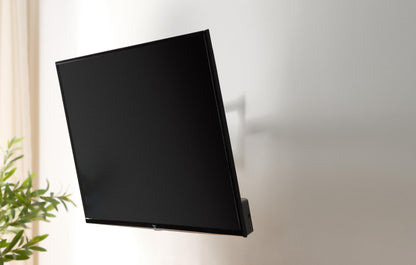 Amazon Basics Full Motion Articulating TV Wall Mount, with Swivel and Tilt, for 26" to 55" TVs and Flat Panels up to 80 Lbs, VESA Compatible, Black