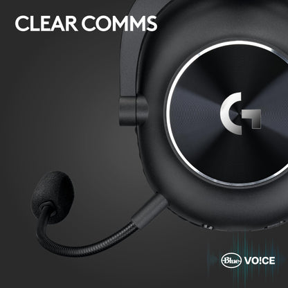 Logitech G PRO X 2 Lightspeed Wireless Gaming Headset: Wireless Gaming Headphones with Mic, 50mm Graphene Drivers, 2.02.0—7.1 Surround, Bluetooth/USB/3.5mm Aux, for PS4/PS5/PC/Nintendo Switch - Black