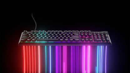 Corsair K55 CORE RGB Membrane Wired Gaming Keyboard – Quiet, Responsive Switches – Spill Resistance – Ten-Zone RGB – Media Keys – iCUE Compatible – QWERTY NA – PC, Mac – Black