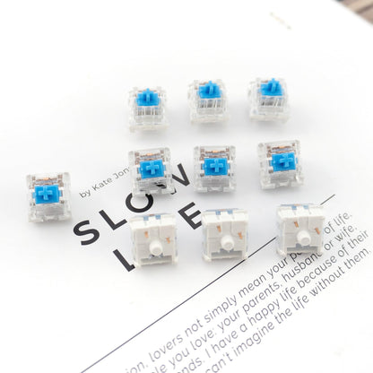BlingKingdom 10 PCS Blue Switch Replacement 3 PIN Mechanical Keyboard Switches, Clicky, Accurate Typing, Dustproof, LED Keyboard, Gaming Keyboard