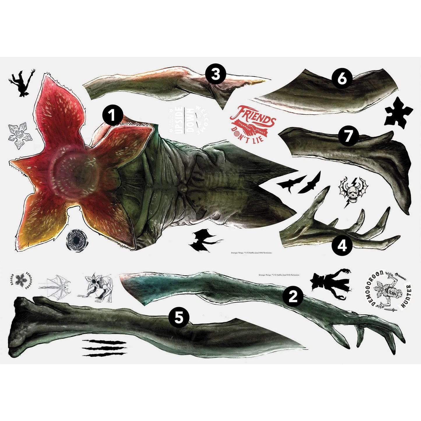 RoomMates RMK5142GM Netflix Stranger Things Demogorgon Peel and Stick Giant Wall Decal