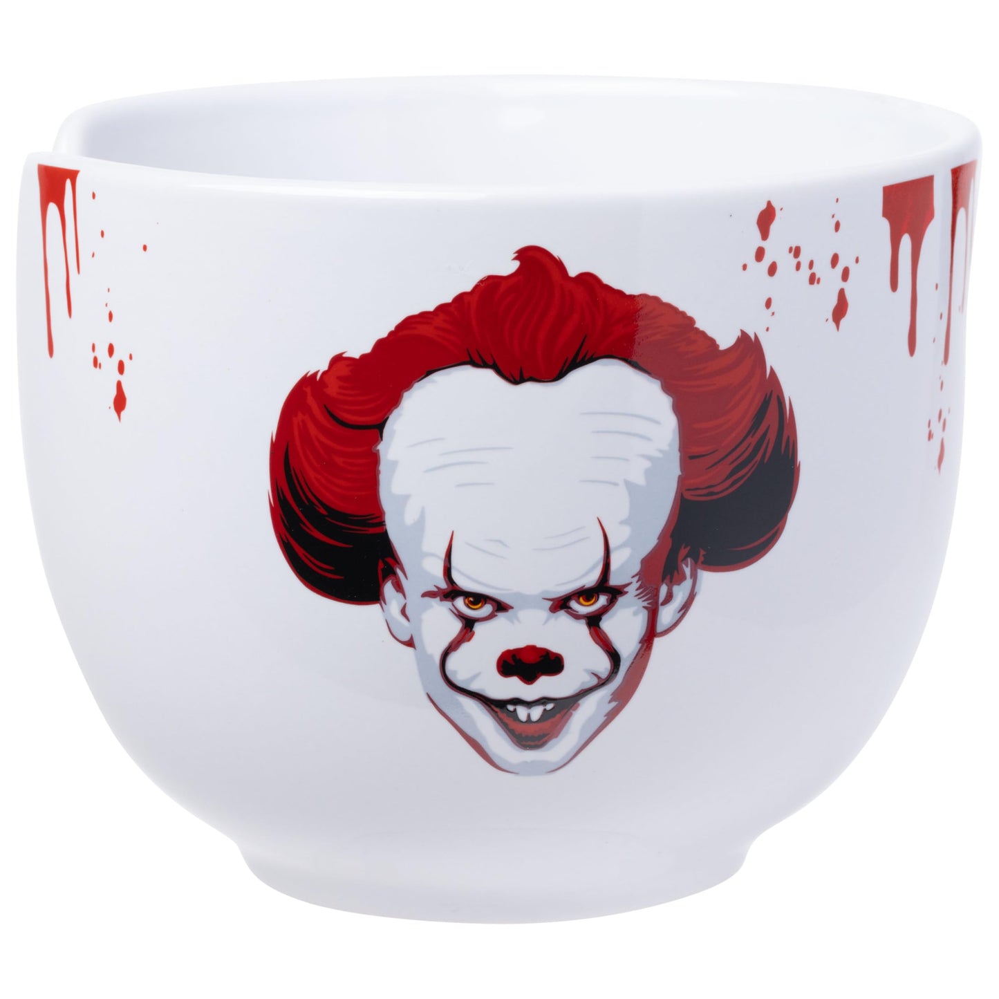 Silver Buffalo IT Pennywise the Clown Time to Float Ceramic Ramen Noodle Rice Bowl with Chopsticks, Microwave Safe, 20 Ounces