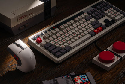 8BitDo Retro R8 Mouse with Charging Dock, PAW 3395 Optical Sensor DPI 26,000, Wireless Mouse with 4K Polling Rate, Programmable Buttons, and Kailh Sword GM X Micro Switches - N Edition