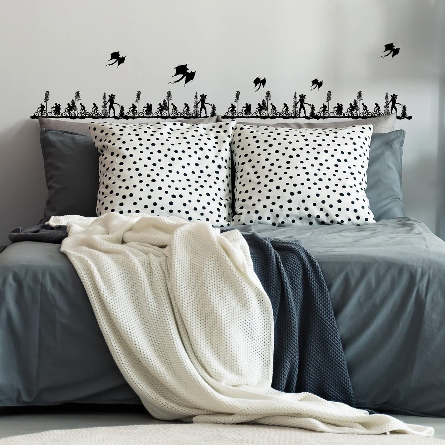 RoomMates RMK5144SCS Stranger Things Forest Scene Peel and Stick Wall Decals , Black