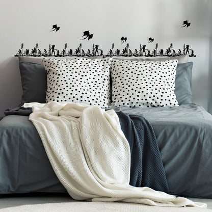 RoomMates RMK5144SCS Stranger Things Forest Scene Peel and Stick Wall Decals , Black