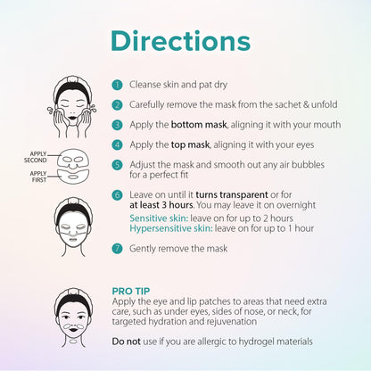 Ebanel Bio Collagen Face Mask, 4-Pack Hydrating Face Masks with 7 Peptides, Hyaluronic Acid, Niacinamide, Centella, Rose Water, Ceramide, and B5, Glass Skin Tightening and Lifting Korean Sheet Masks