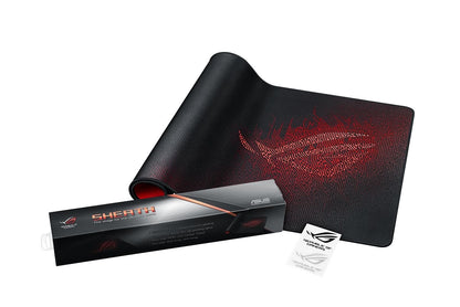 ASUS ROG Sheath Gaming Mouse Pad – 35.4” x 17.3", Extra-Large Surface, Pixel-Precise Tracking, Anti-Fray Stitched Edges, Non-Slip Base - Black/Red