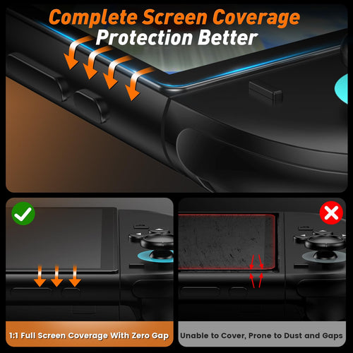 daydayup 4-Pack Screen Protector Tempered Glass for Nintendo Switch 2 [7.9 inch] 2025 with [Alignment Frame] -HD Clear Anti-Scratch Travel Transparent Clear Screen Protector