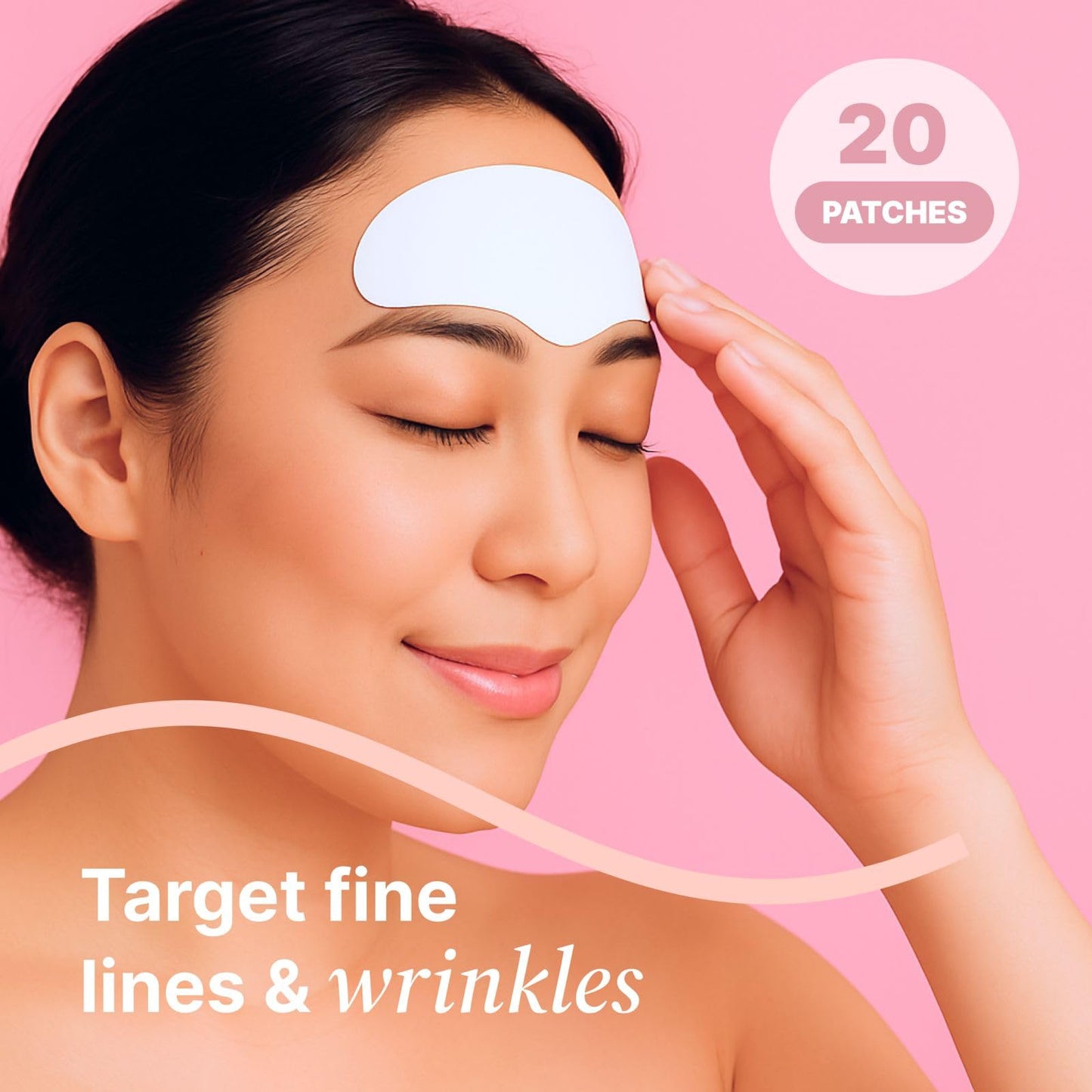 Forehead Wrinkle Patches | Anti-Wrinkle Facial Patches for Fine Lines | Overnight Wrinkle Filler & Deep Line Treatment | Disposable Face Tape for a Youthful, Firmer, and Smoother Appearance | 20 Count