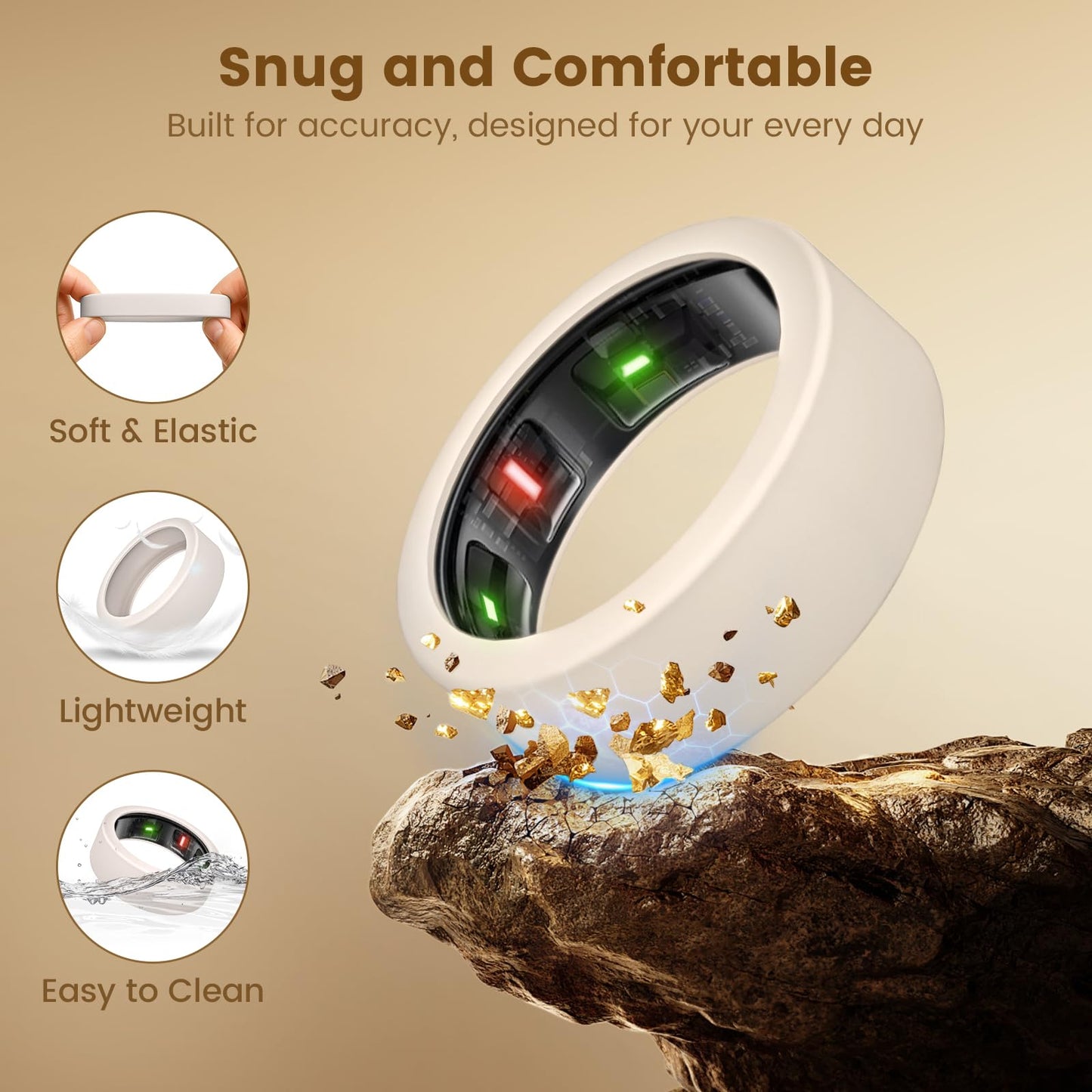 BandRain 15 Pack Ultra-Thin Ring Covers Compatible with Oura Ring Gen 4/4 Ceramic/3 Cover, Anti-Scratch Silicone Protector Accessories for ULTRAHUMAN AIR/RingConn Gen 2/Gen 2 Air for Women Men