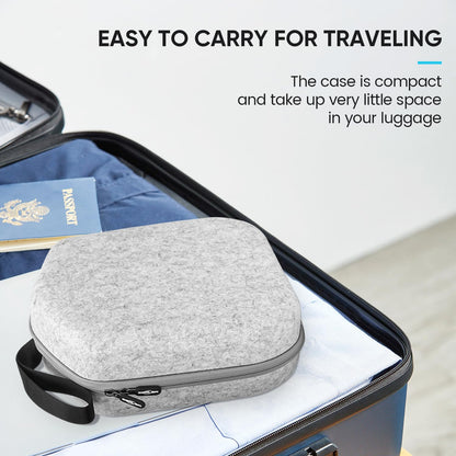 sarlar Hard Carrying Case Compatible with Meta Quest 3S/Quest 3/Oculus Quest 2/Vision Pro Official Original/Elite Strap VR Headset and Controller Accessories, Suitable for Travel and Home Storage