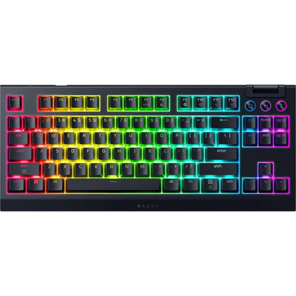 Razer BlackWidow V4 TKL HyperSpeed Wireless Hot Swappable Gaming Keyboard: Orange Tactile Switches - Wireless & Bluetooth - Multi-Function Roller & Control Buttons - Chroma RGB - Long Battery Life
