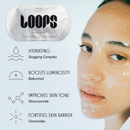 LOOPS VARIETY LOOP KIT - Hydrogel Korean Face Mask for Every Skin- Five Collagen Face Masks fo, Detoxifying, Repairing, Glowing, & Rejuvenating - Gifts for Women -5 Pc