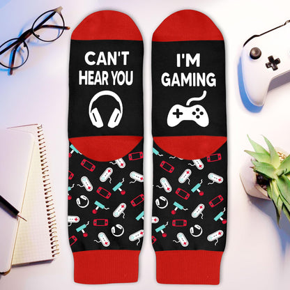 Gamers Gifts for Men, Boys - Gifts for Gamers - Gaming Socks, Stocking Stuffers for Men, Boyfriend, Son Gaming Novelty Socks