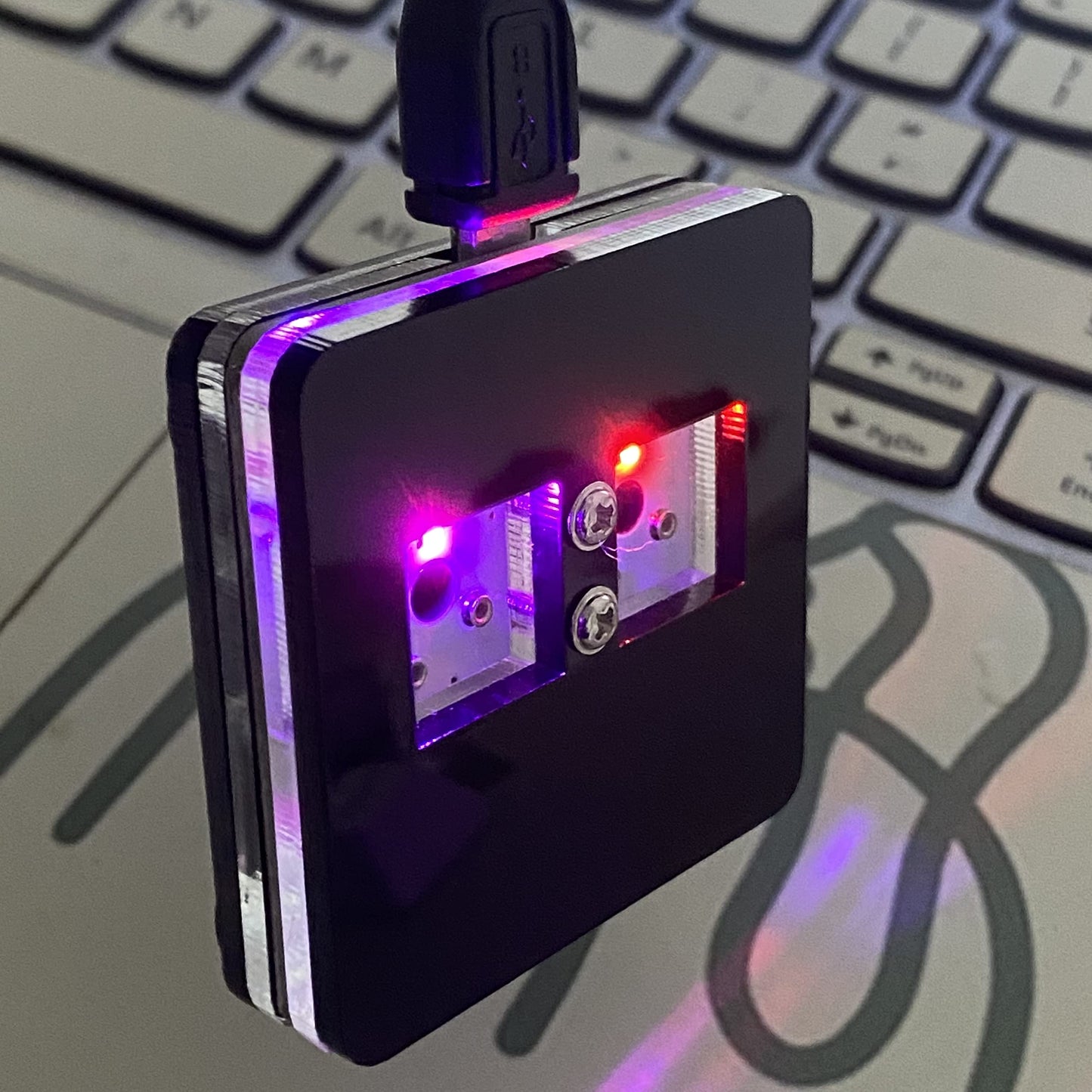 BTXETUEL Copy and Paste 2-Key Keyboard SAYO OSU Keypad Hotswap One Handed Mechanical Gaming Keyboard Cherry Switch RGB Backlit Mini USB Keypad for macros or Rhythm Games