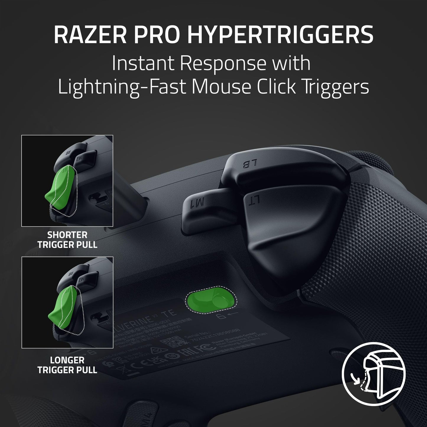Razer Wolverine V3 Tournament Edition Wired Gaming Controller: Licensed for Xbox Series X|S, Xbox One, Windows PC - 6 Remappable Buttons - Fast Triggers - USB-C Cable - Wired Tournament Mode - Black