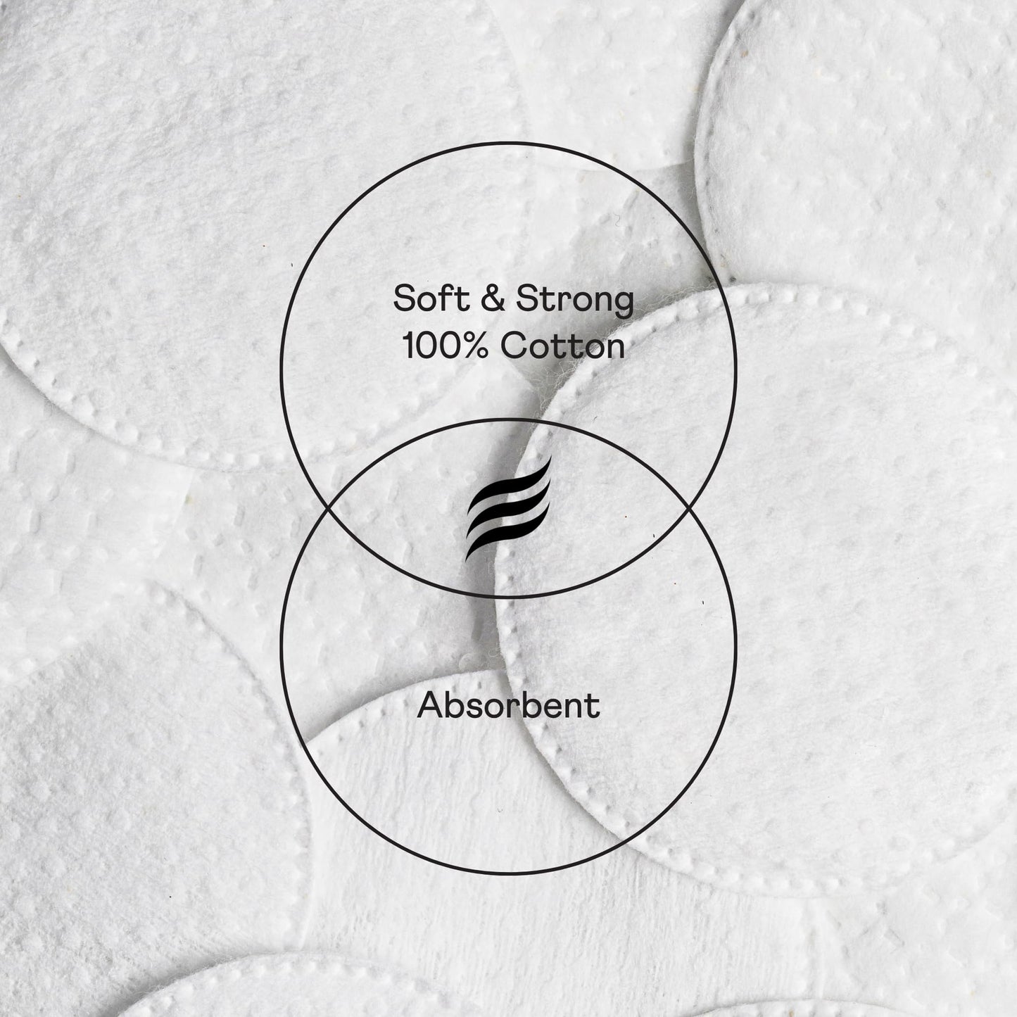 Swisspers Premium Exfoliating Rounds, 2 Distinct Raised Textured Surface, Cotton Facial Pads, 80 Count Re-closable Bag