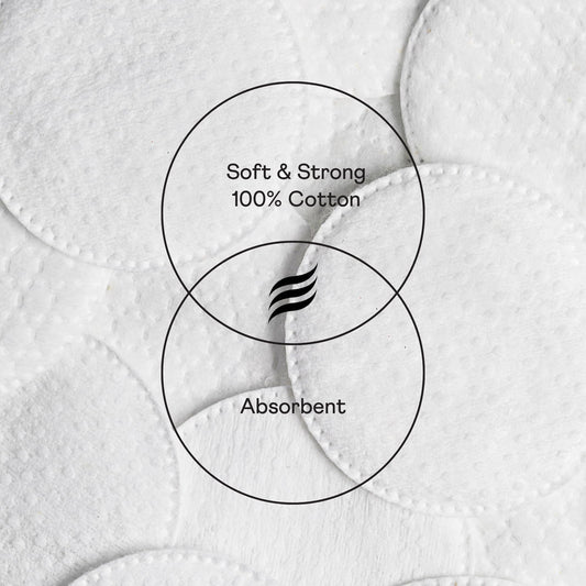 Swisspers Premium Exfoliating Rounds, 2 Distinct Raised Textured Surface, Cotton Facial Pads, 80 Count Re-closable Bag