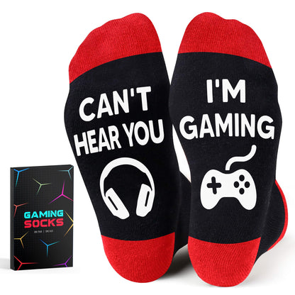 Gamers Gifts for Men, Boys - Gifts for Gamers - Gaming Socks, Stocking Stuffers for Men, Boyfriend, Son Gaming Novelty Socks