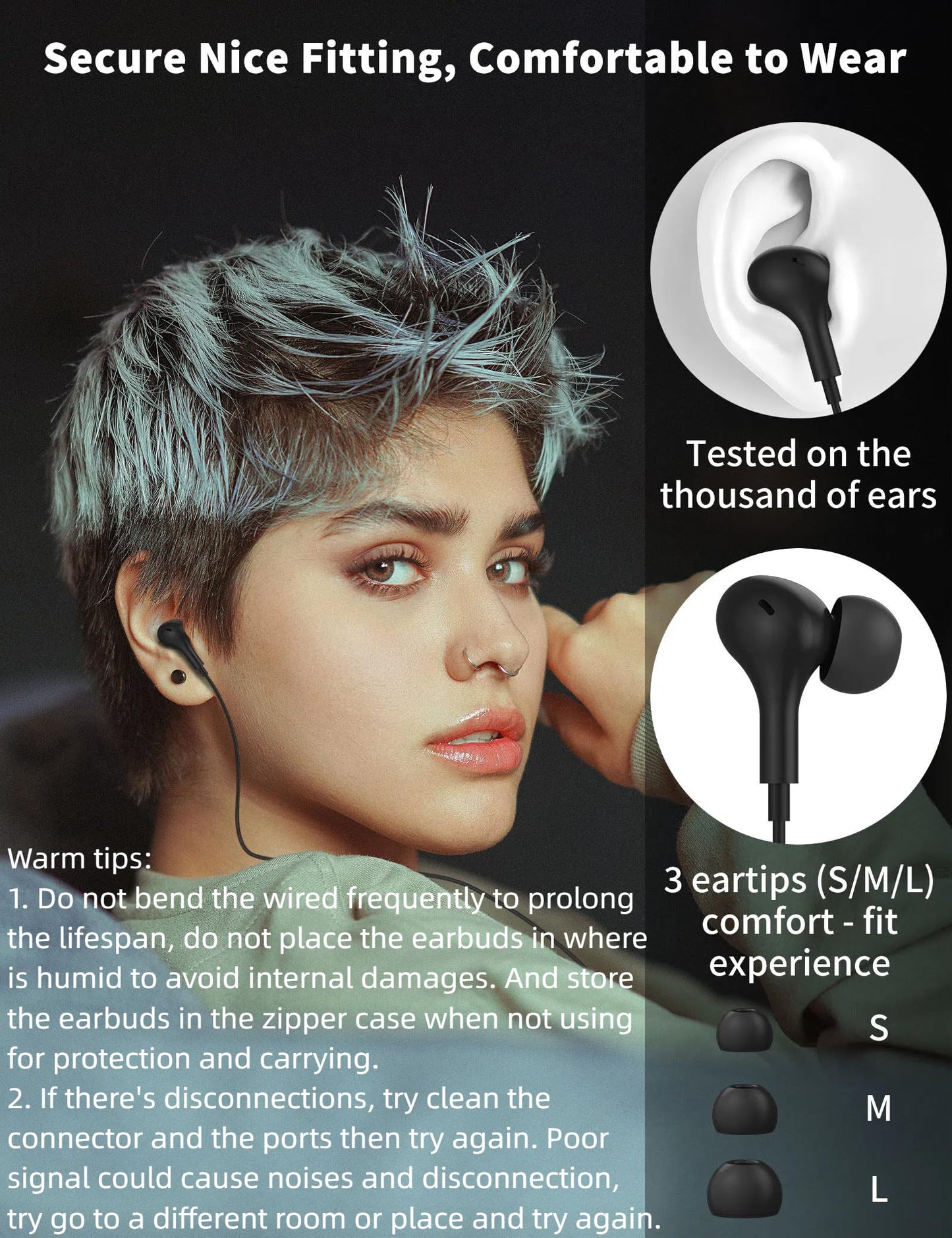 USB C Headphone for Samsung S25 FE S24 A16 A17 Wired Earbuds Magnetic in-Ear Type C Earphone with Microphone Volume Control Bass Stereo Noise Canceling for iPhone 17 Pro Max Air 16 16e 15 Pixel 10 9a