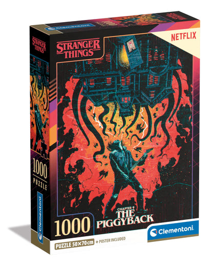 Clementoni - Stranger Things Things - 1000 Pieces, Poster Included, Netflix Puzzle, TV Series, Fun for Adults, Made in Italy, 39861, Multicoloured