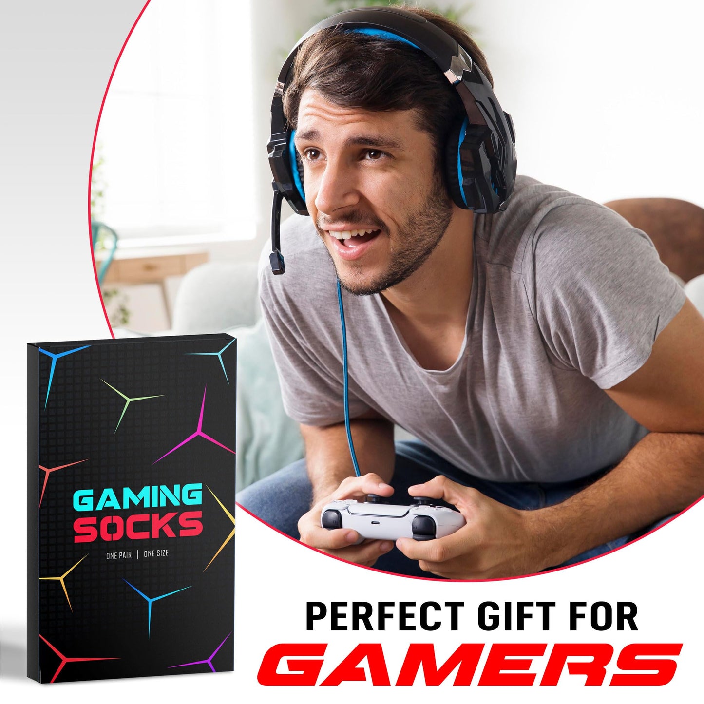 Gamers Gifts for Men, Boys - Gifts for Gamers - Gaming Socks, Stocking Stuffers for Men, Boyfriend, Son Gaming Novelty Socks